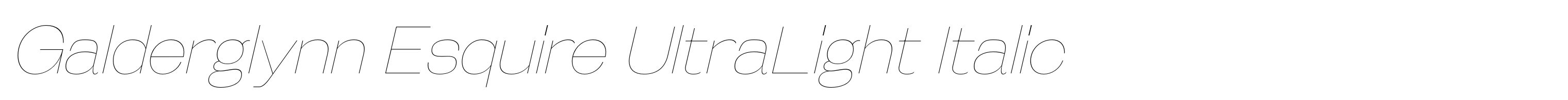 Galderglynn Esquire UltraLight Italic